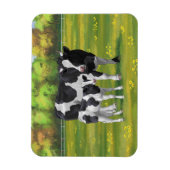 Holstein Cow & Cute Calf in Summer Pasture Magneet (Verticaal)