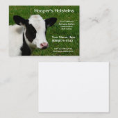 Holstein Cow Dairy Cattle Ranch Visitekaartje (Voorkant / Achterkant)