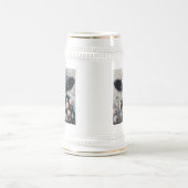 Holstein Cow Flowers Farm Farmhouse Personalized Bierpul (Center)