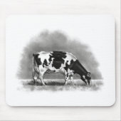 Holstein Cow Grazing: Realism Pencil Drawing Muismat (Voorkant)