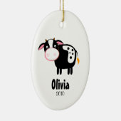 HOLSTEIN COW Persoonlijke kerstversiering Keramisch Ornament (Rechts)