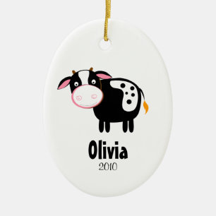 HOLSTEIN COW Persoonlijke kerstversiering Keramisch Ornament