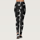  Holstein Cow Print Pattern Antiek koeien Leggings (Achterkant)