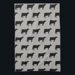 Holstein Cow Silhouettes Pattern Black and Grey Theedoek<br><div class="desc">Deze Holstein-handdoek voor koeien maakt een schattig huishouden,  vakantiehuisje of een nieuw geschenk. Ideaal voor keukens van boerderijen in het land. Bezoek de Doodle World van Jenn voor nog veel meer producten met dit koeiensilhouet en nog meer boerderijdieren met het deeg van de thuisbasis.</div>