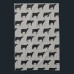 Holstein Cow Silhouettes Pattern Black and Grey Theedoek<br><div class="desc">Deze Holstein-handdoek voor koeien maakt een schattig huishouden,  vakantiehuisje of een nieuw geschenk. Ideaal voor keukens van boerderijen in het land. Bezoek de Doodle World van Jenn voor nog veel meer producten met dit koeiensilhouet en nog meer boerderijdieren met het deeg van de thuisbasis.</div>