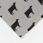 Holstein Cow Silhouettes Pattern Grey and Black Fleece Deken (Hoek)