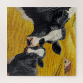 Holstein Cows and Old Wood Barn Legpuzzel (Horizontaal)