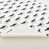 Holstein Cows CUSTOM BG COLOR Sherpa Deken (3/4)