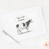 Holstein Dacht Koe Pas het aan Rechthoekige Sticker (Envelop)