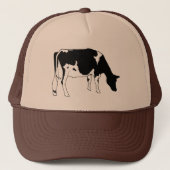 Holstein Dairy Cow, Freehand Line Drawing Trucker Pet (Voorkant)