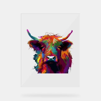Holstein Friese Koe - Schattigee Koe - Gift voor K Acryl Bord