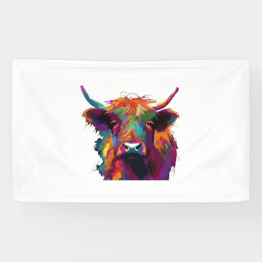 Holstein Friese Koe - Schattigee Koe - Gift voor K Spandoek (Horizontaal)
