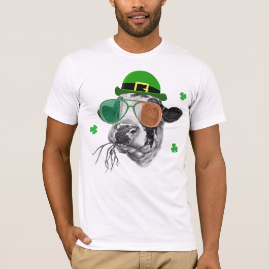 Holstein Friesian Dairy Cow St Patrick's Day T-shirt (Voorkant)