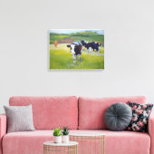 Holstein Friesian Koeien en Landschap Painting Canvas Afdruk (Insitu (Woonkamer))