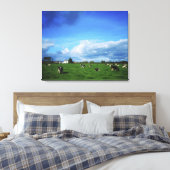 Holstein-Friesian Rundvee nabij Thurles, Co. Canvas Afdruk (Insitu (Slaapkamer))