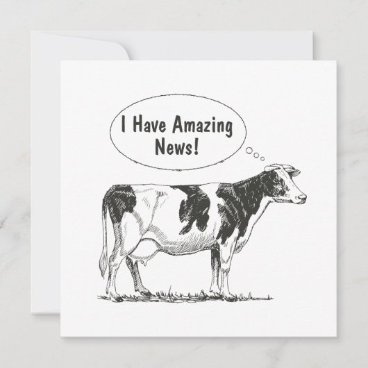 Holstein Gedachte Koe Aanpassen Aankondiging (Voorkant)