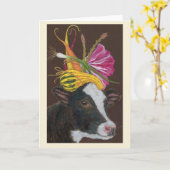 Holstein-kalf Vouwkaart Kaart (Gele Bloem)