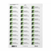 Holstein koe adreslabel etiket (Full Sheet)