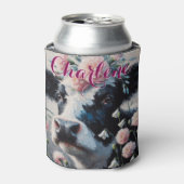 Holstein Koe Anjers Boerderij gepersonaliseerd Blikjeskoeler (Blikje Voorkant)