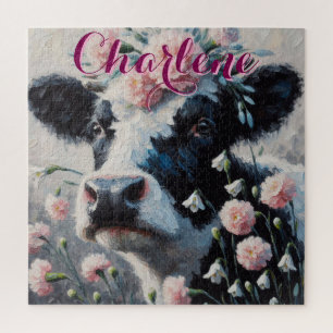 Holstein Koe Anjers Boerderij gepersonaliseerd Legpuzzel