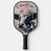 Holstein Koe Anjers Boerderij gepersonaliseerd Pickleball Paddle (Achterkant)