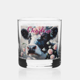 Holstein Koe Anjers Boerderij gepersonaliseerd Whisky Glas