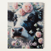 Holstein Koe Bloemen Boerderij Boerderij Gepersona Planner (Achterkant)