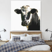 Holstein Koe Boerderij Animal Dairy Black & White Canvas Afdruk (Insitu (Slaapkamer))