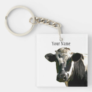 Holstein Koe Boerderij Animal Dairy Black & White Sleutelhanger