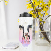 Holstein Koe  Boerderij Diermonogram Patroon Thermosbeker