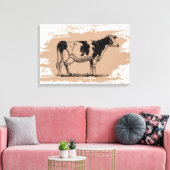 Holstein koe canvas afdruk (Insitu (Woonkamer))