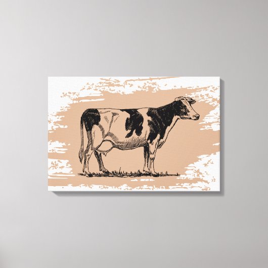 Holstein koe canvas afdruk (Voorkant)