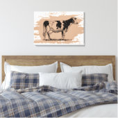 Holstein koe canvas afdruk (Insitu (Slaapkamer))