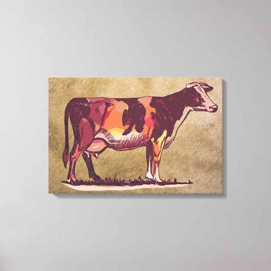 Holstein Koe Canvas Afdruk (Voorkant)