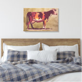 Holstein Koe Canvas Afdruk (Insitu (Slaapkamer))