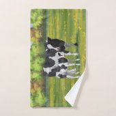 Holstein Koe & Cute Calf in zomerperiode Bad Handdoek (Handdoek)