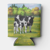 Holstein Koe & Cute Calf in zomerperiode Blikjeskoeler (Voorkant)