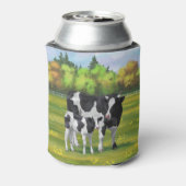 Holstein Koe & Cute Calf in zomerperiode Blikjeskoeler (Blikje Achterkant)