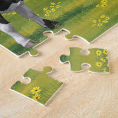 Holstein Koe & Cute Calf in zomerperiode Legpuzzel (Zijkant)