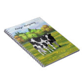 Holstein Koe & Cute Calf in zomerperiode Notitieboek (Rechterzijde)