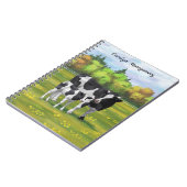 Holstein Koe & Cute Calf in zomerperiode Notitieboek (Linkerzijde)