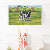 Holstein Koe & Cute Calf in zomerperiode Spandoek (Insitu)