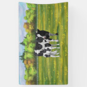 Holstein Koe & Cute Calf in zomerperiode Spandoek (Verticaal)