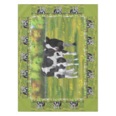 Holstein Koe & Cute Calf in zomerperiode Tafelkleed (Voorkant)