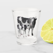 Holstein Koe & Cute Calf Shot Glas (Voorkant)