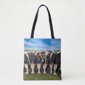 Holstein Koe Dragen van een Cowboy Pet Tote Bag (Voorkant)