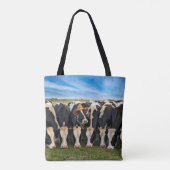 Holstein Koe Dragen van een Cowboy Pet Tote Bag (Achterkant)
