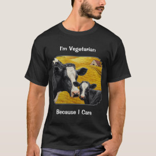 Holstein Koe en Calf Boerderij Vegetarian T-shirt