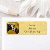 Holstein Koe en Calf Boerderij Yellow Etiket (Insitu)