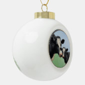 Holstein Koe en Calf Keramische Bal Ornament (Links)